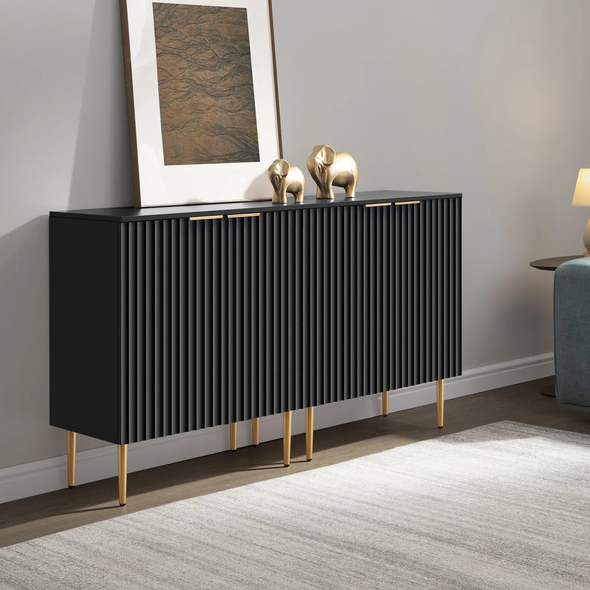 Opus Sideboard With Doors - 2 Pieces - Blue