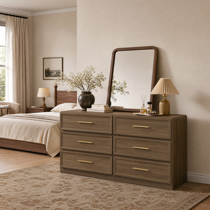 Crescent 64'' Wide 6-Drawer Dresser, Large Storage