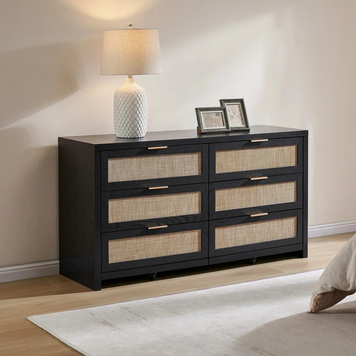 Savanna Boho 6 Drawer Dresser, Bedroom Storage
