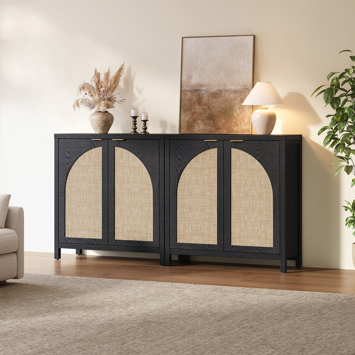 Savanna Cabinet with Arched Doors - 1 Piece - Dark Grey