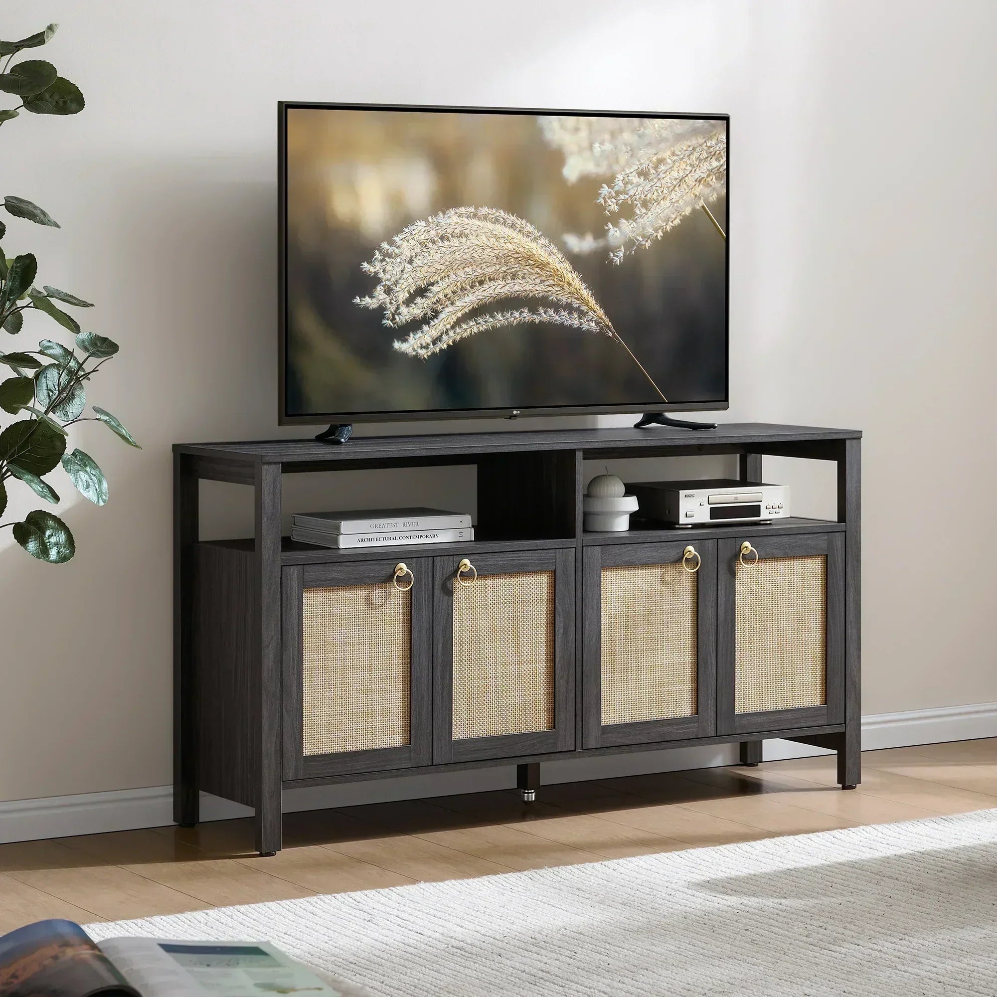 Terra White TV Stand for 60 Inch TV