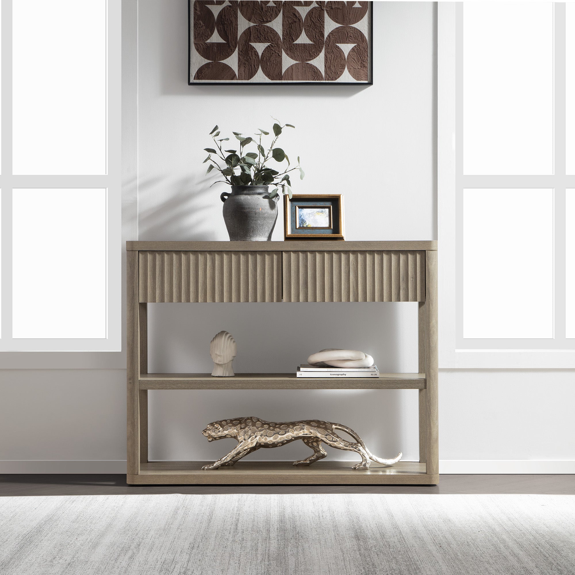 Cas Narrow Console Table with Drawers
