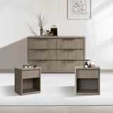 Cas 6 Drawers Dresser Fluted Bedroom Sets