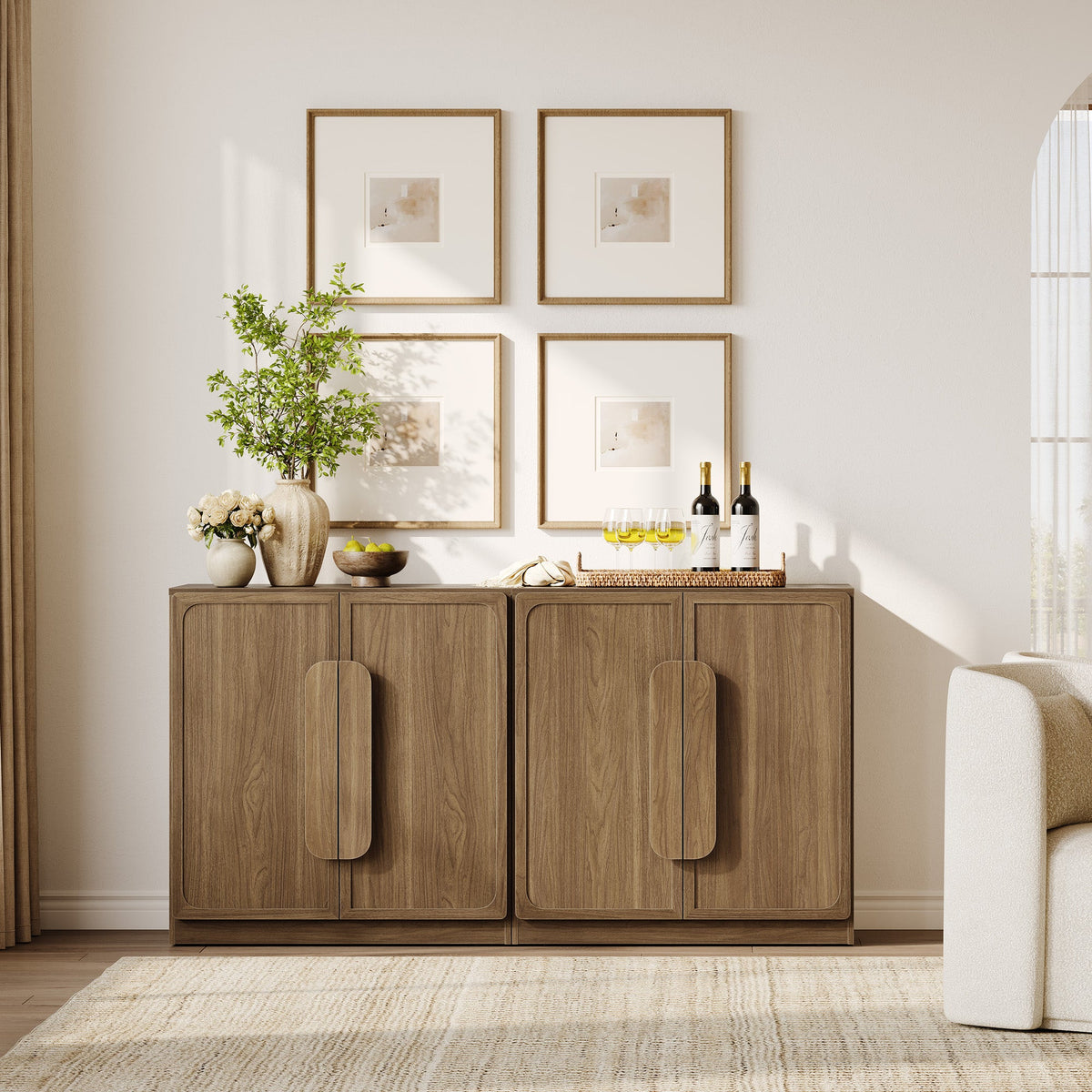 Arcus Sideboard with 2 Doors, Set of 2