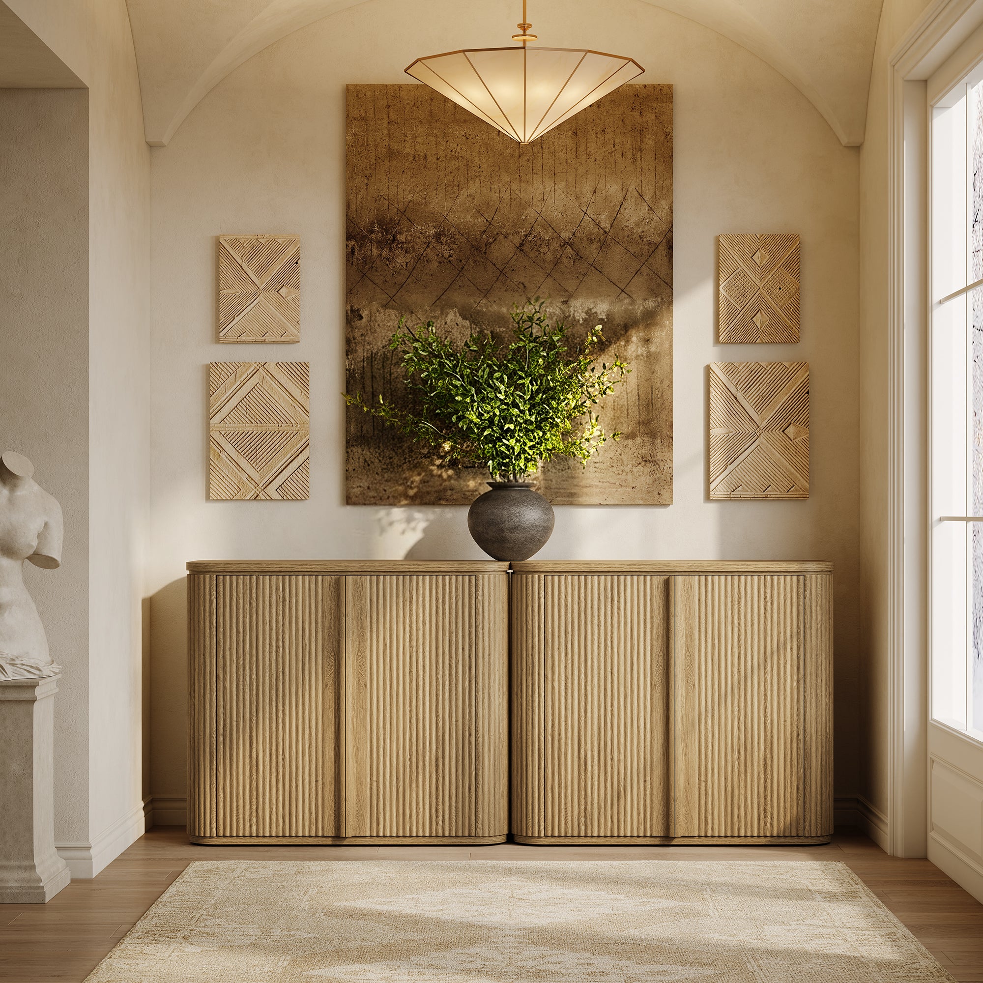 Ripple 2-Door Sideboard with Curved Edges