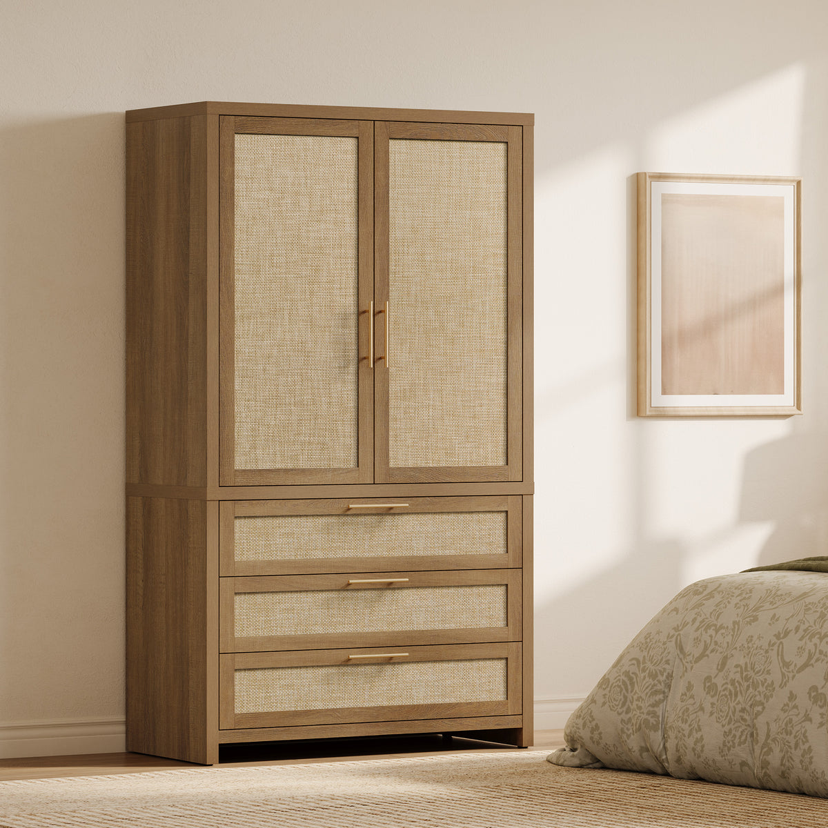 Savanna Bedroom Wardrobe with 2-Door and 3-Drawer