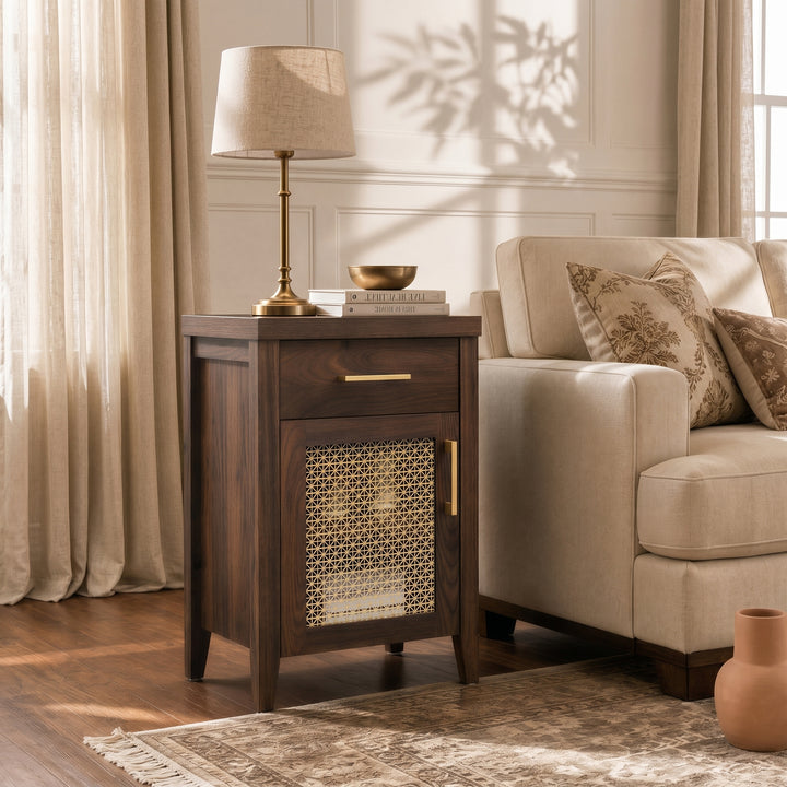 Andy Vintage Nightstand with Storage