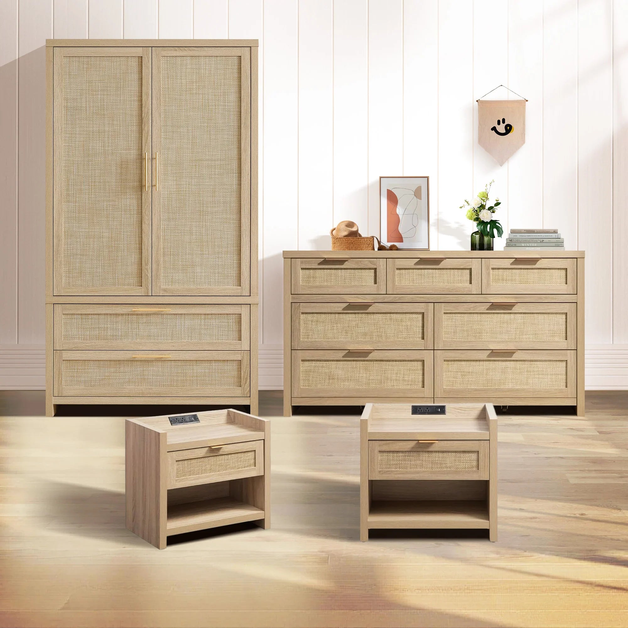 Savanna Wardrobes and Dresser and Nightstands Set