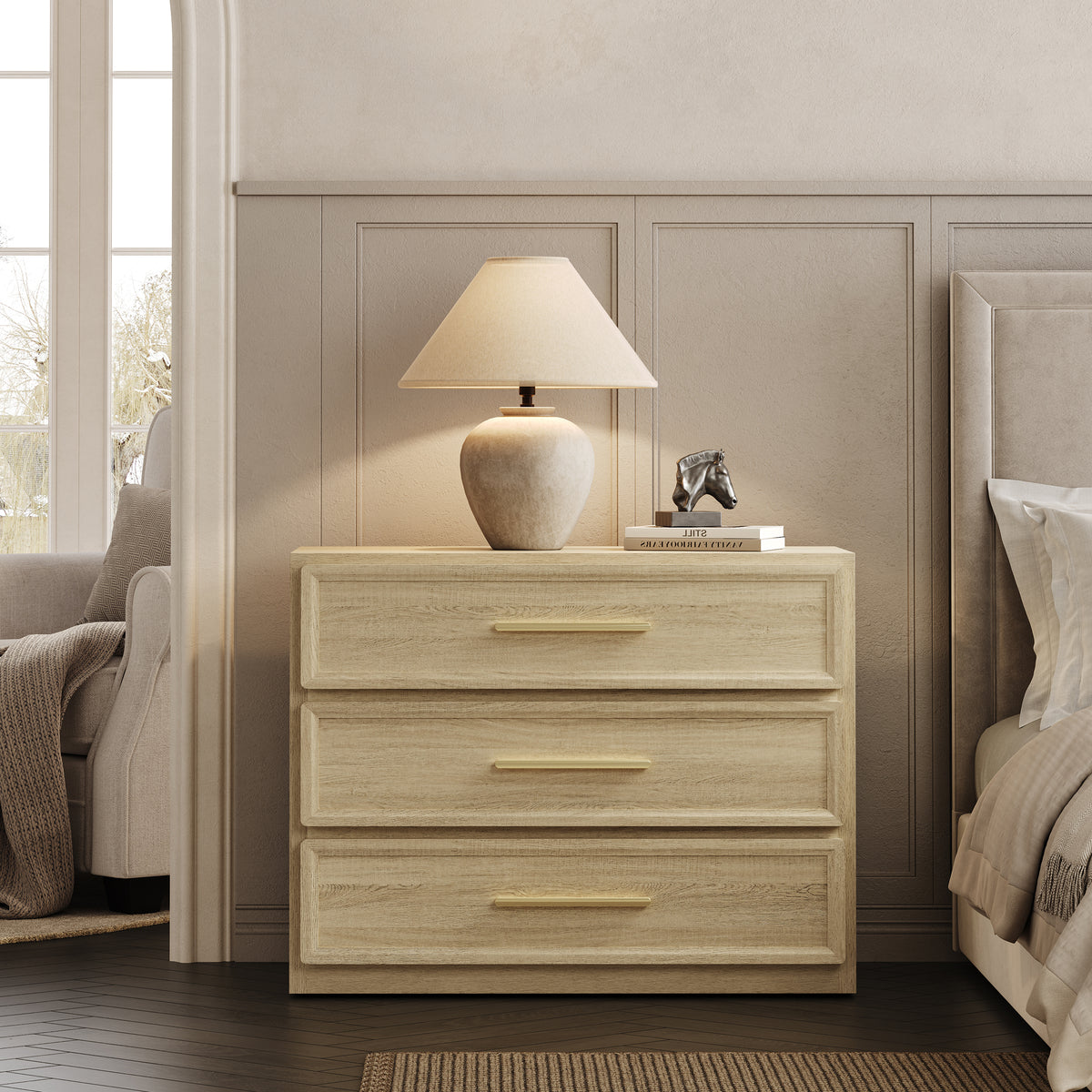 Crescent Modular Dresser with 9 Drawers, Set of 3