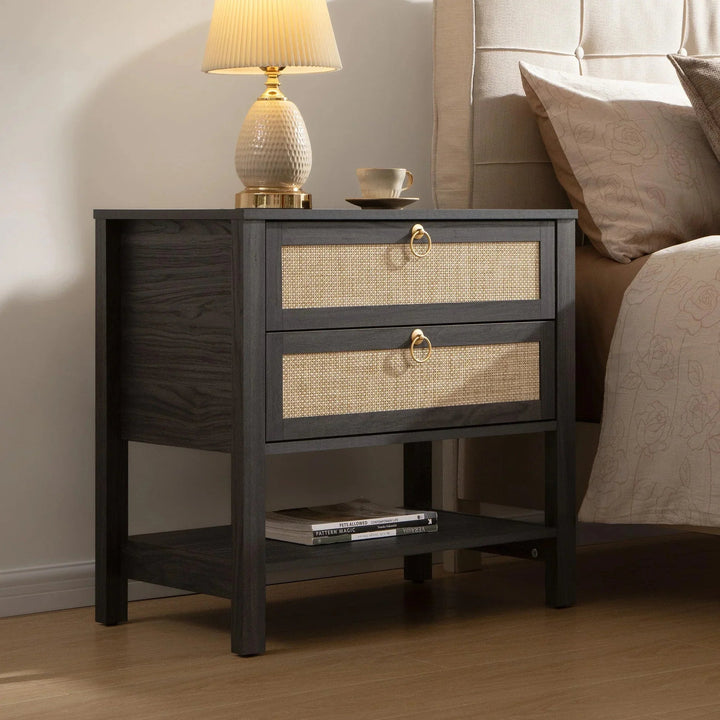 Terra High End Tables with Drawers, Set of 2