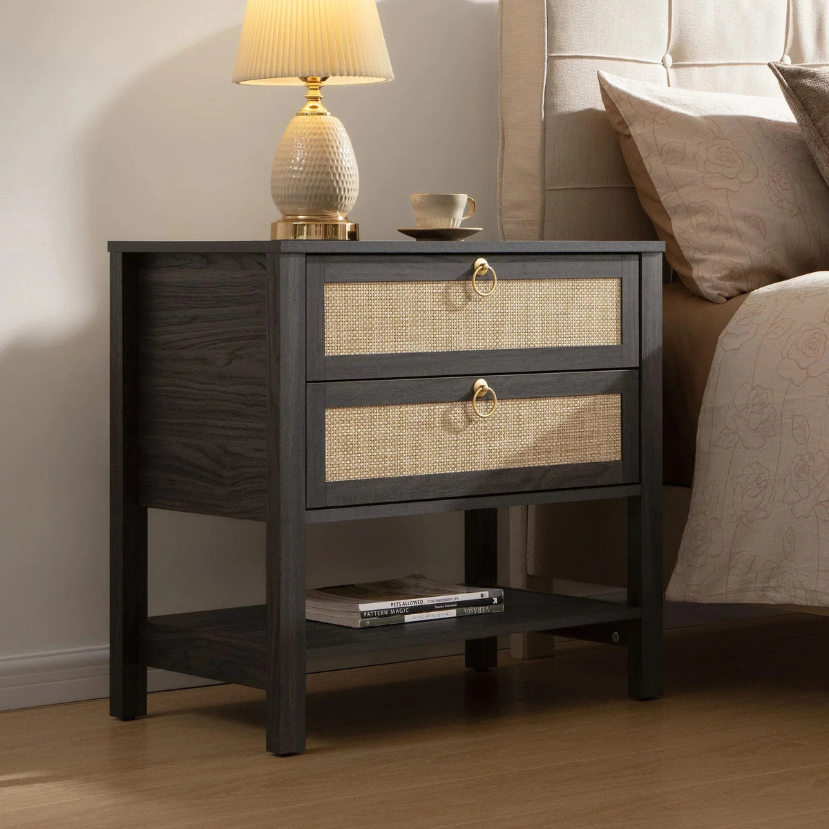 Terra Nightstand with 2 Drawers, Set of 2