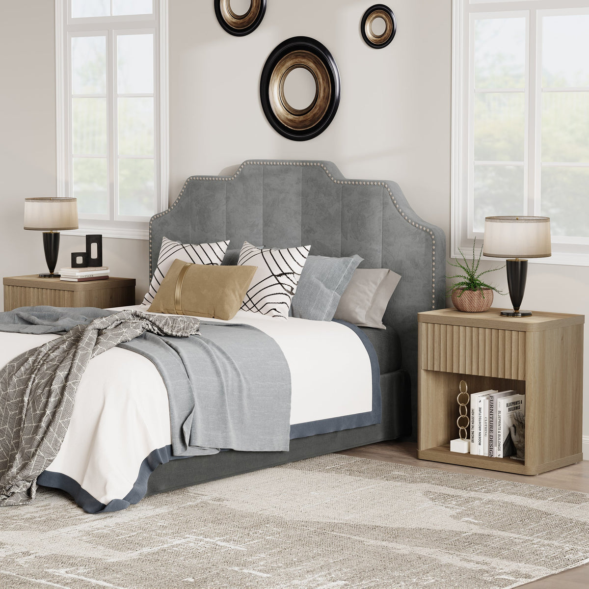 Cas Nightstand with Single Drawer, Set of 2