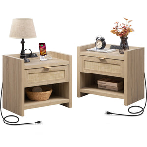 Savanna 1-Drawer Nightstand, Set of 2