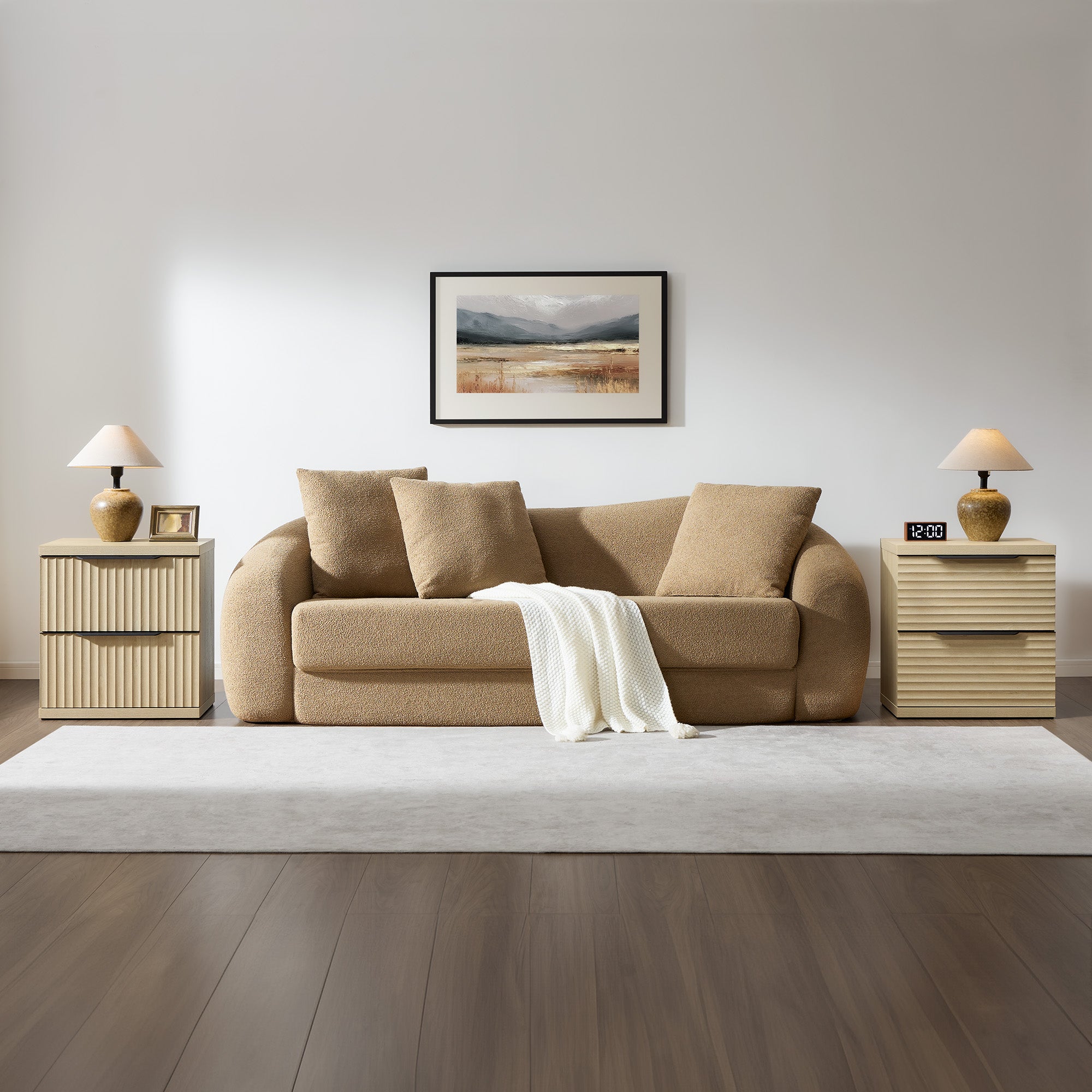 Stria Nightstand with Drawers