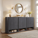 Cas Black Shoe Cabinet Entryway, Set of 3