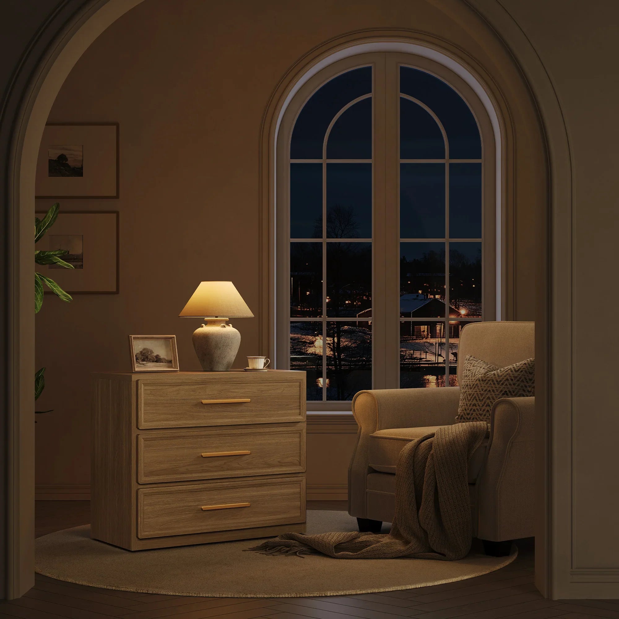 Crescent Modular 9 Drawers Dresser and Nightstands Set