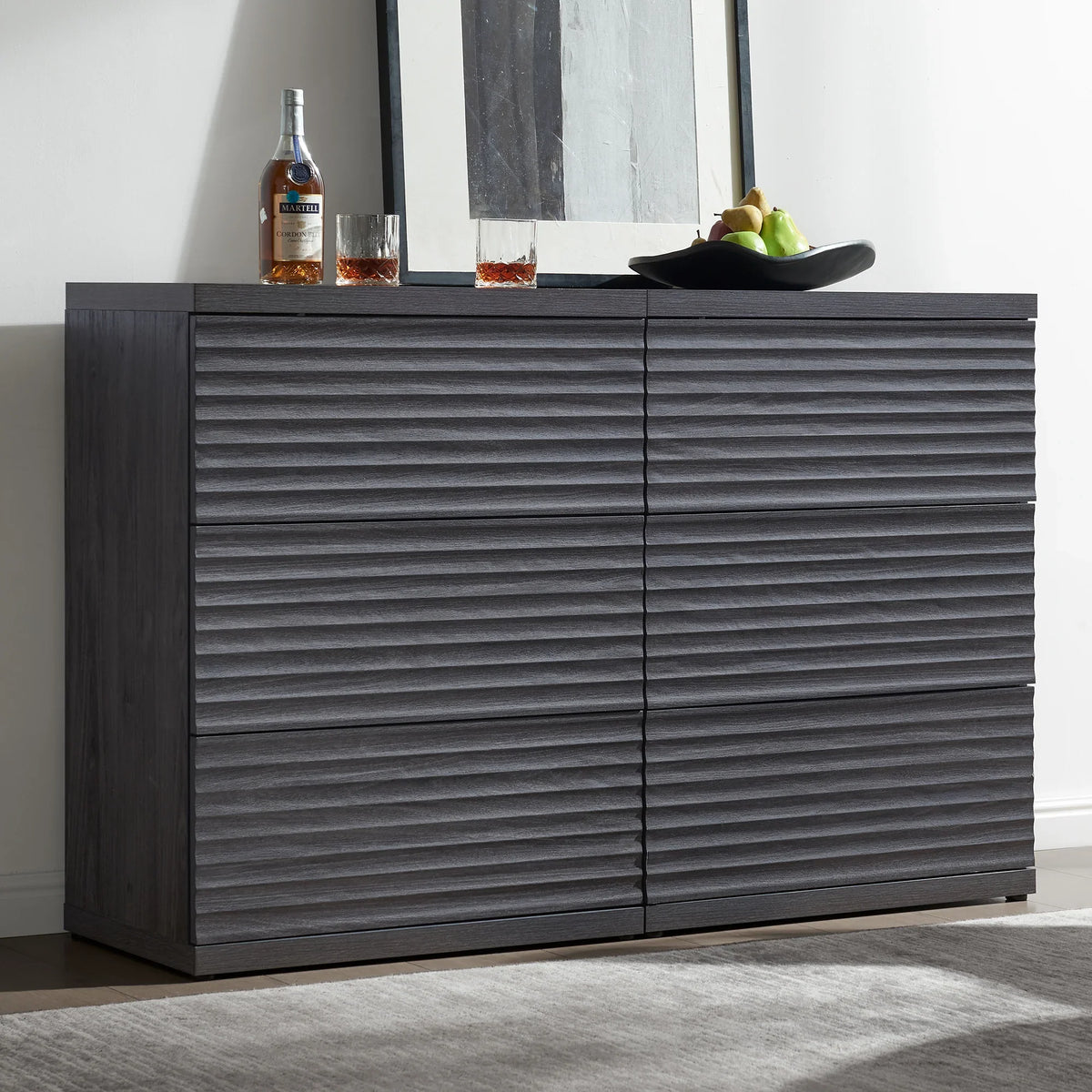 Stria Chest of 6 Drawers and Cas Bedroom Sets