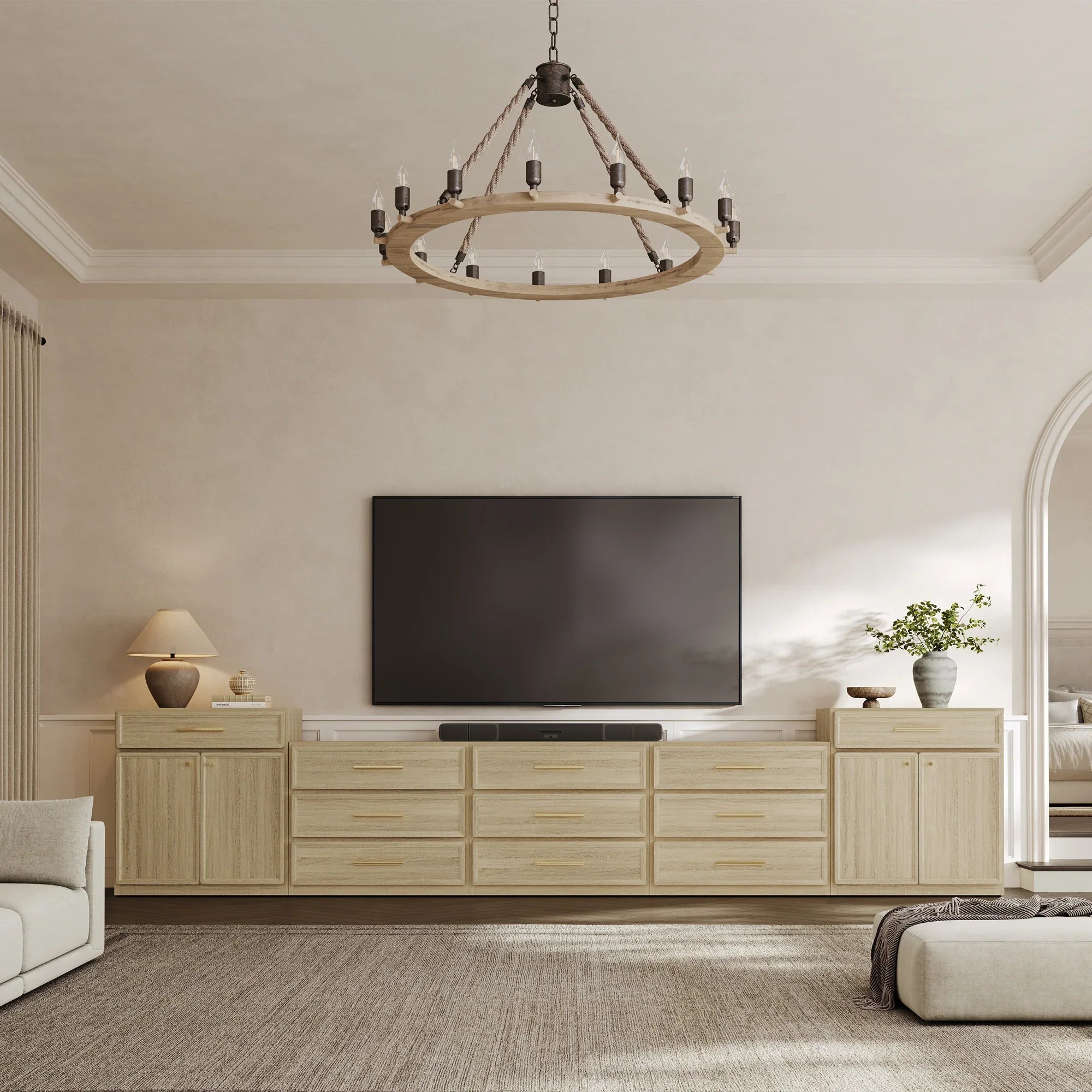 Crescent Modular Dresser and Nightstands Set