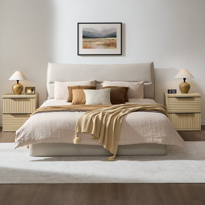 Stria 2-Drawer Nightstand with Interchangeable Panels