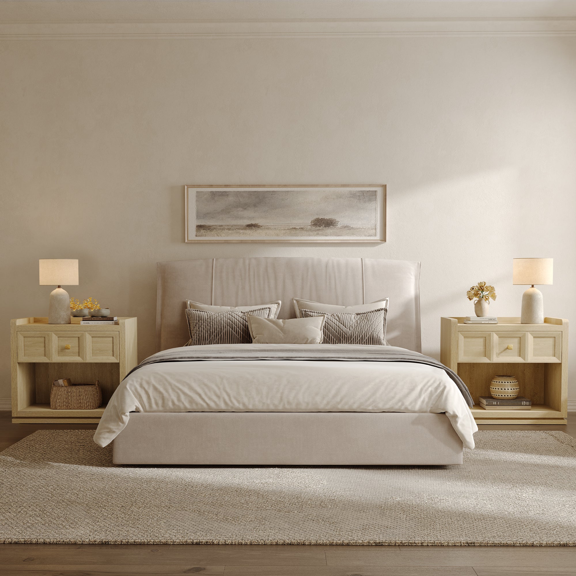 Helio 1-Drawer Nightstand Set of 2