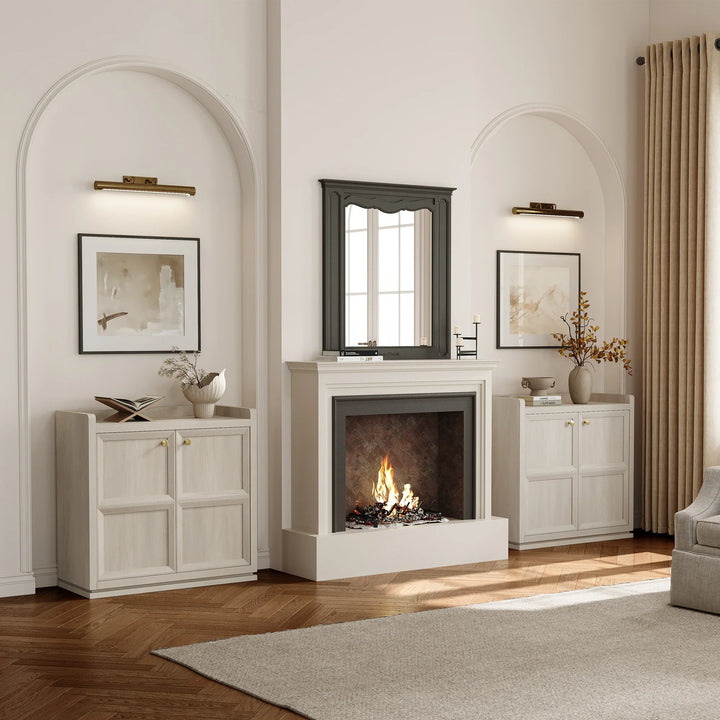 Helio White Sideboards with Doors