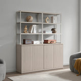 Stria Book Shelf with Doors, Set of 2