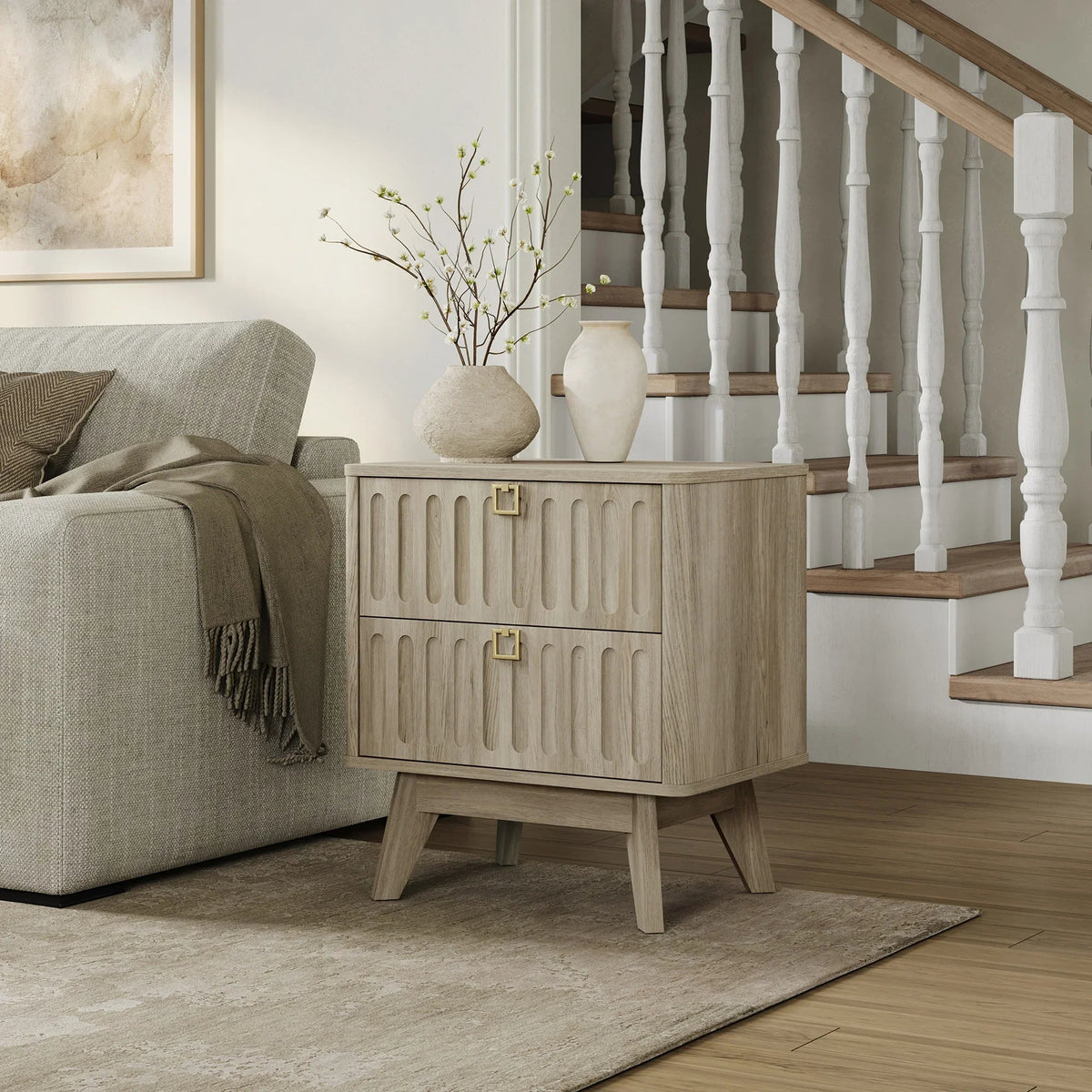 Domus Nightstand with Drawers, Set of 2