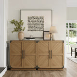 Willow Sideboard Cabinet with 2 Doors, Set of 2