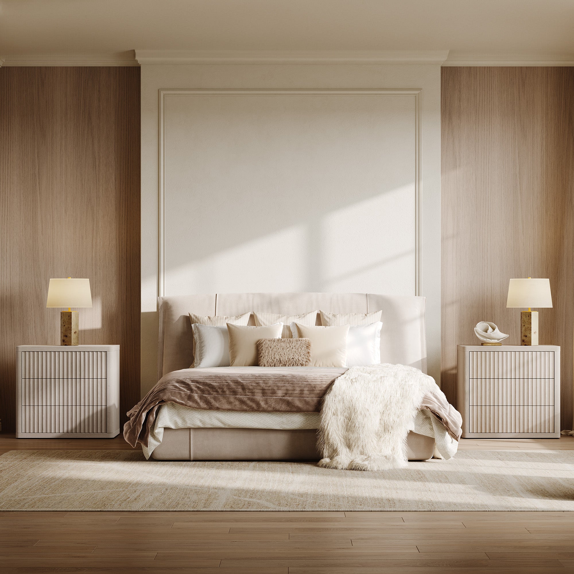 Cas Large-Size Nightstand, 3 Drawers