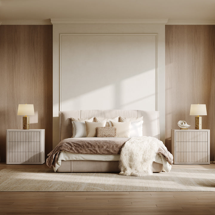 Cas Large-Size Nightstand, 3 Drawers