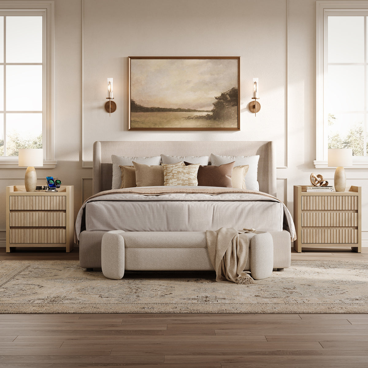 Prelude 3-Drawer Nightstand, Charging Station