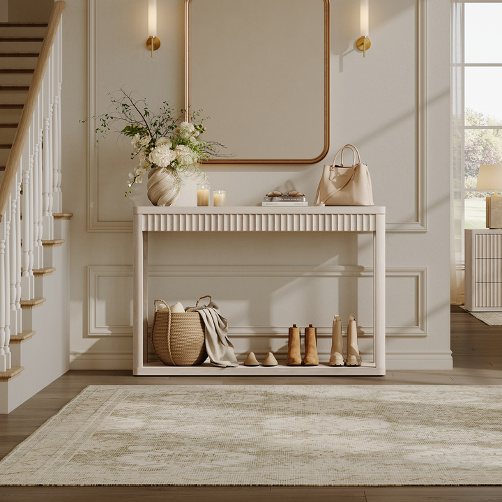 Cas Modern 2-Tier Console Table, Open Storage