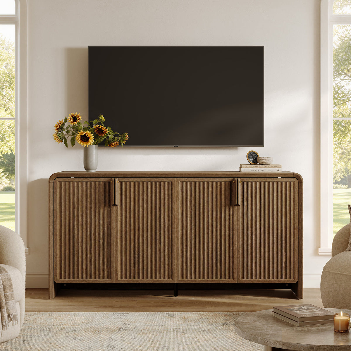 Alina Sideboard Cabinet with Storage, 65'' Wide