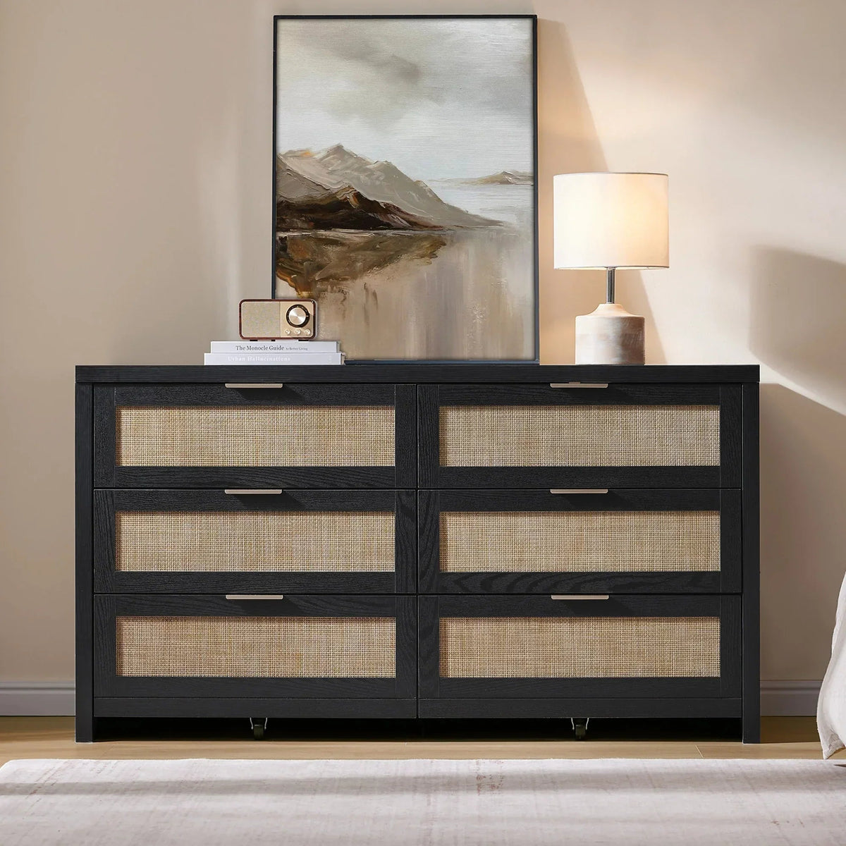 Savanna 6 Drawers Dresser for Living Room, Set of 2