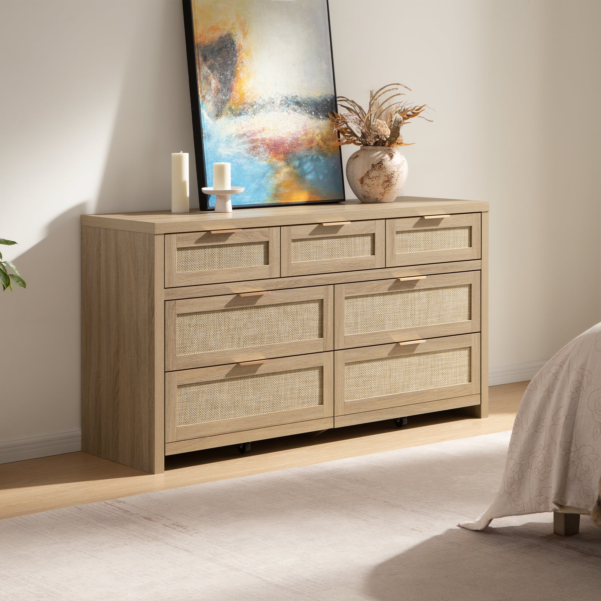 Savanna Cabinet Bedroom Set with Charging Station
