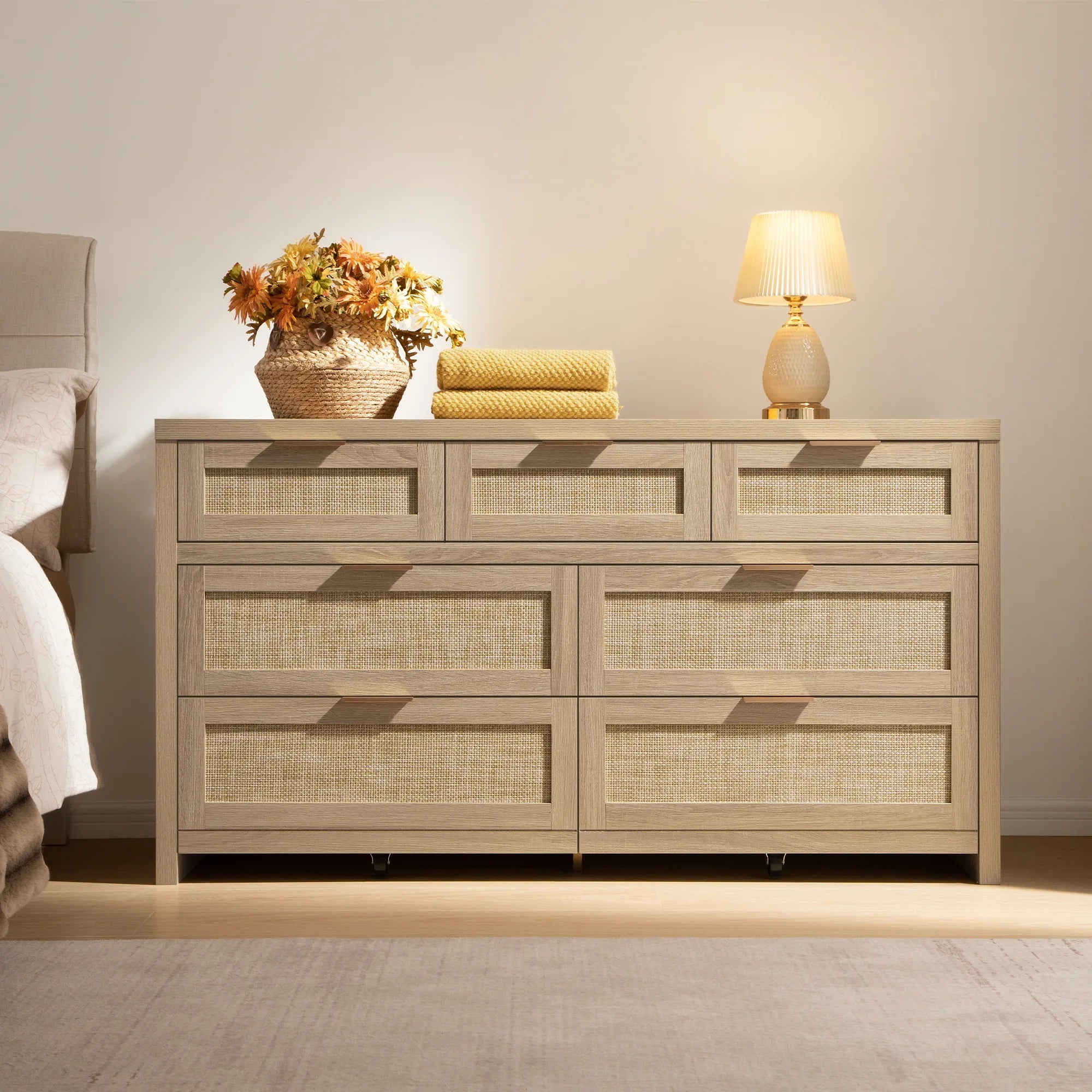 Savanna Nightstand and Dresser Set, Bedside Table with Drawers