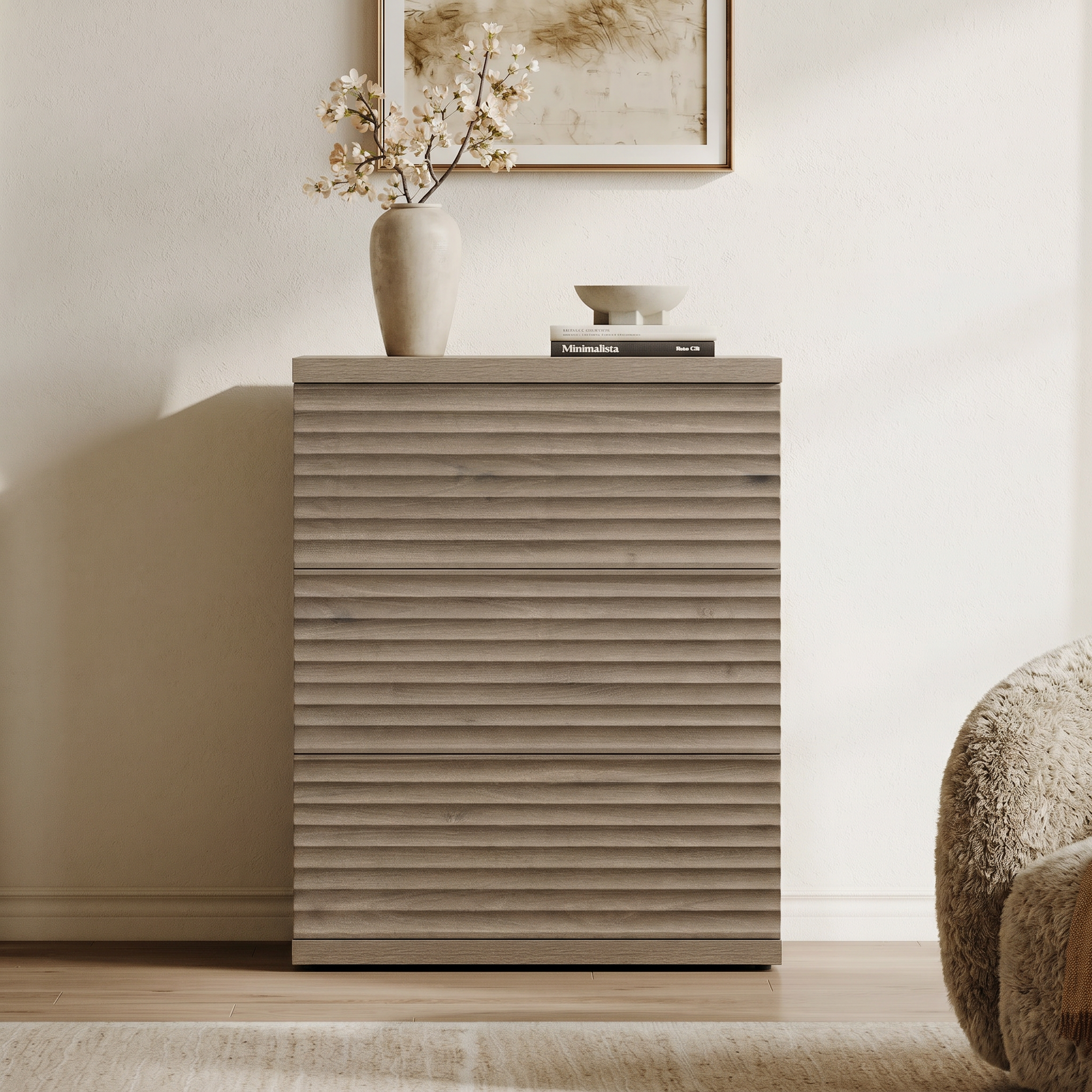 Stria 9-Drawer Dresser and Cas Nightstand Set