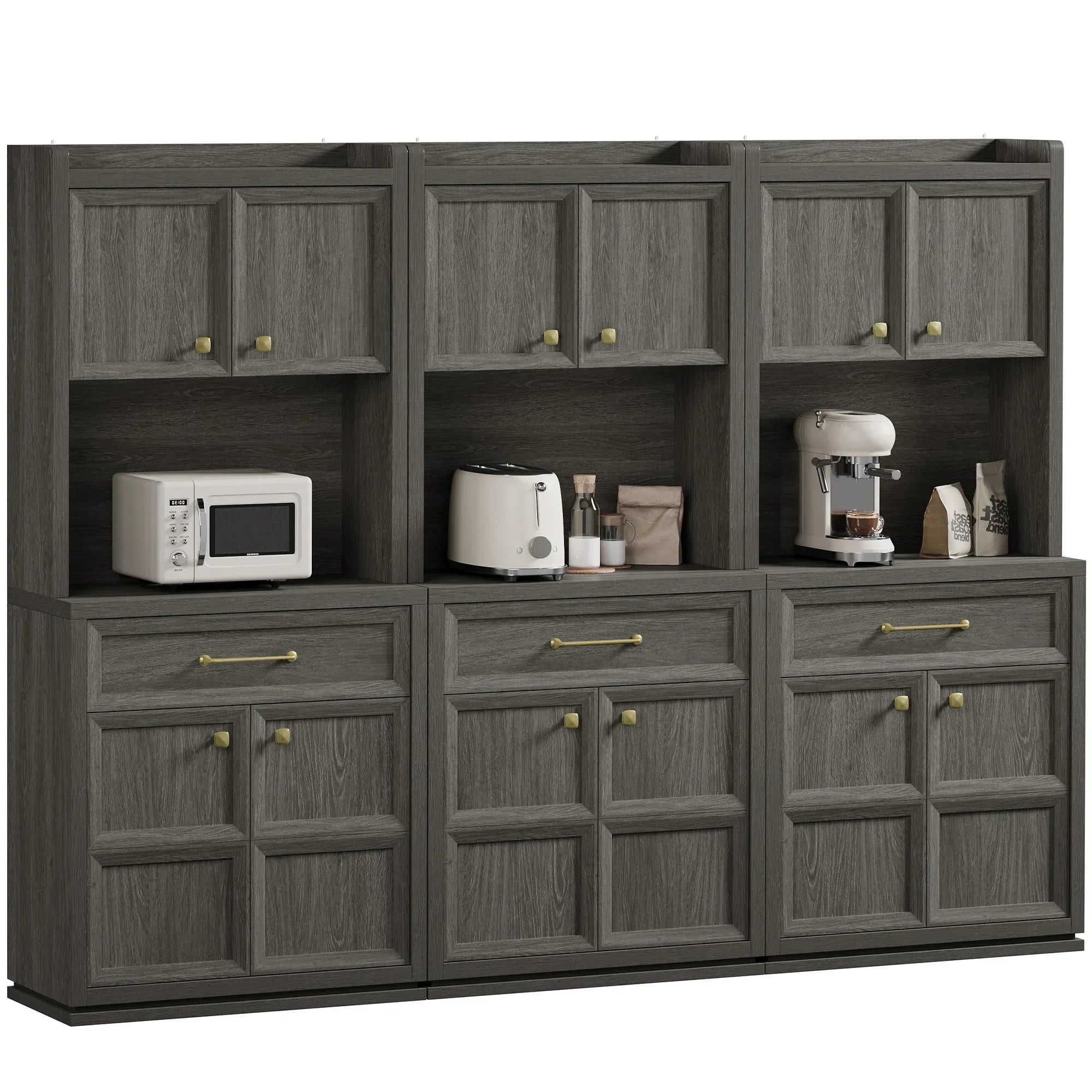 Helio Black Pantry Cabinet