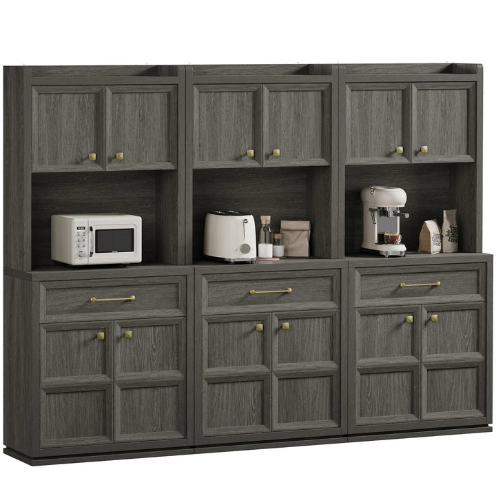 Helio Black Pantry Cabinet