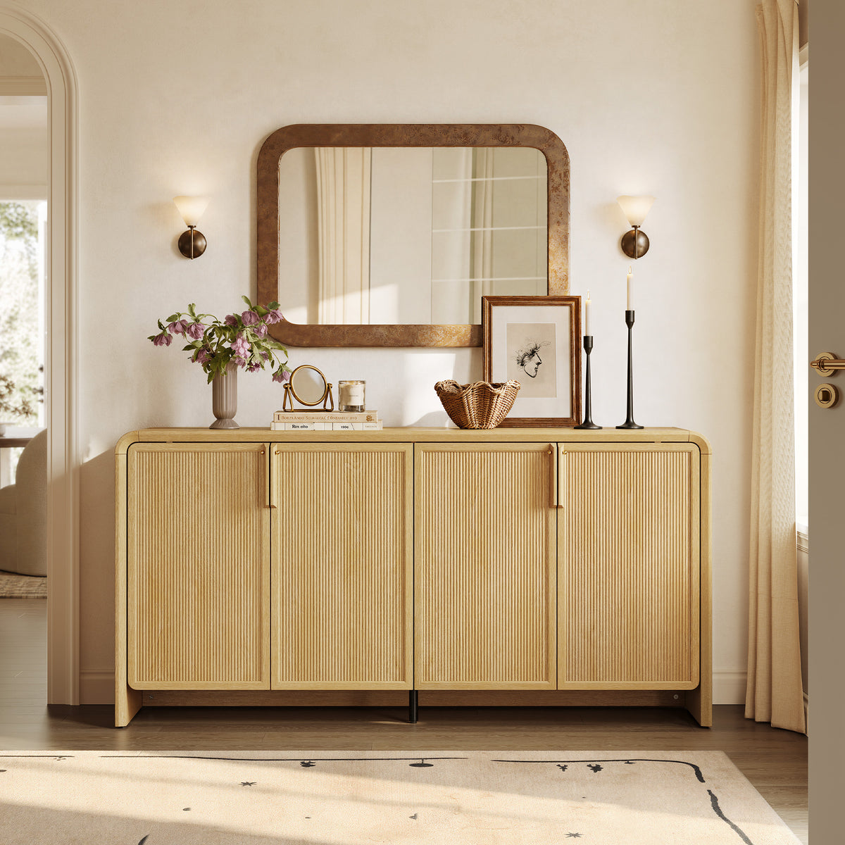 Alina Sideboard with 4 Doors, Living Room Storage