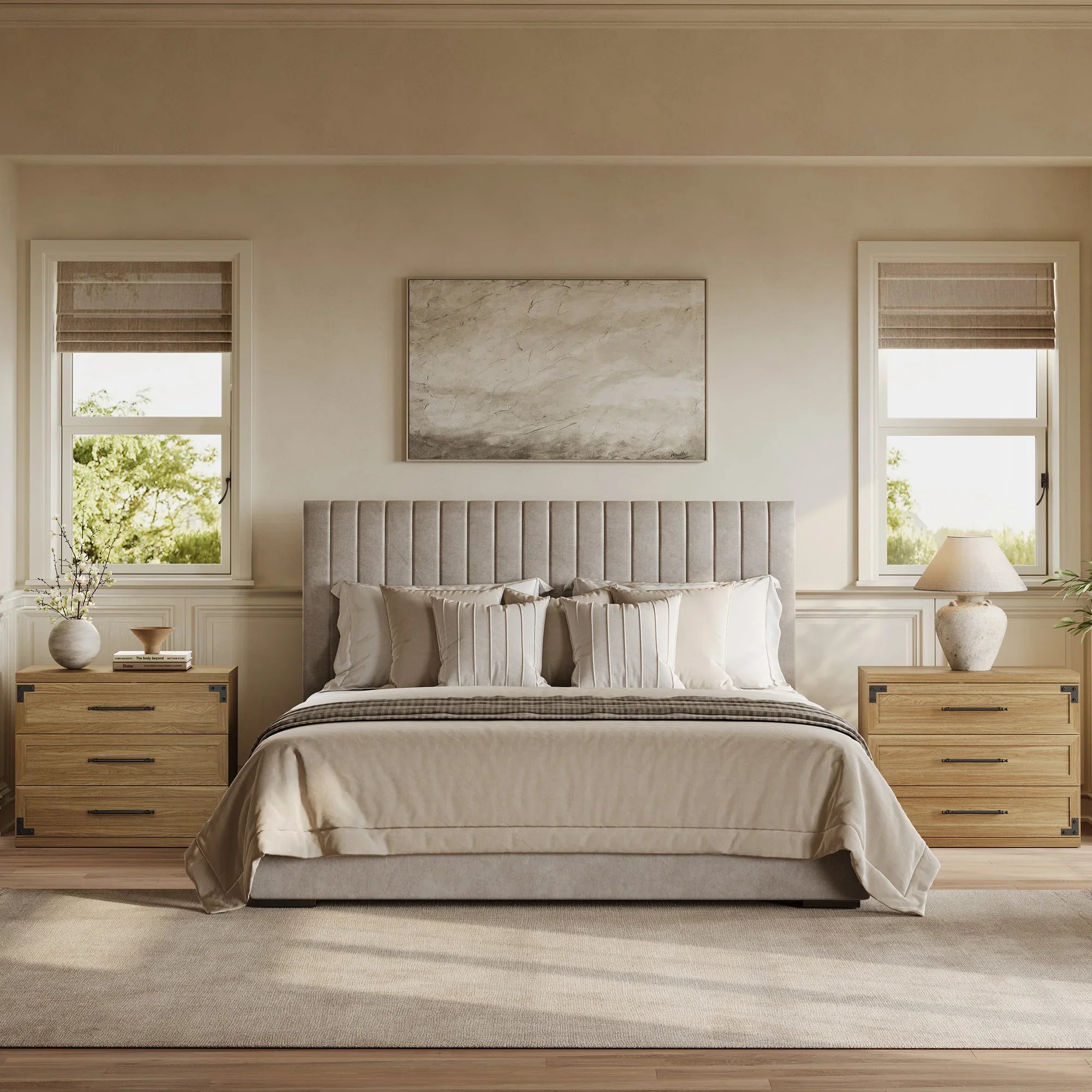 Willow 3-Drawers Nightstands Set, 31.3 Inch Wide