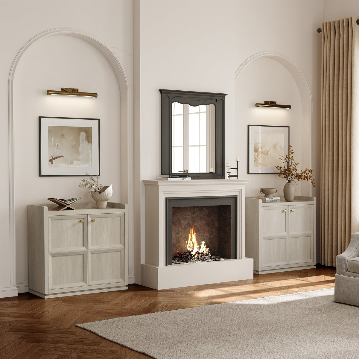 Helio Sideboard Cabinet, Set of 3