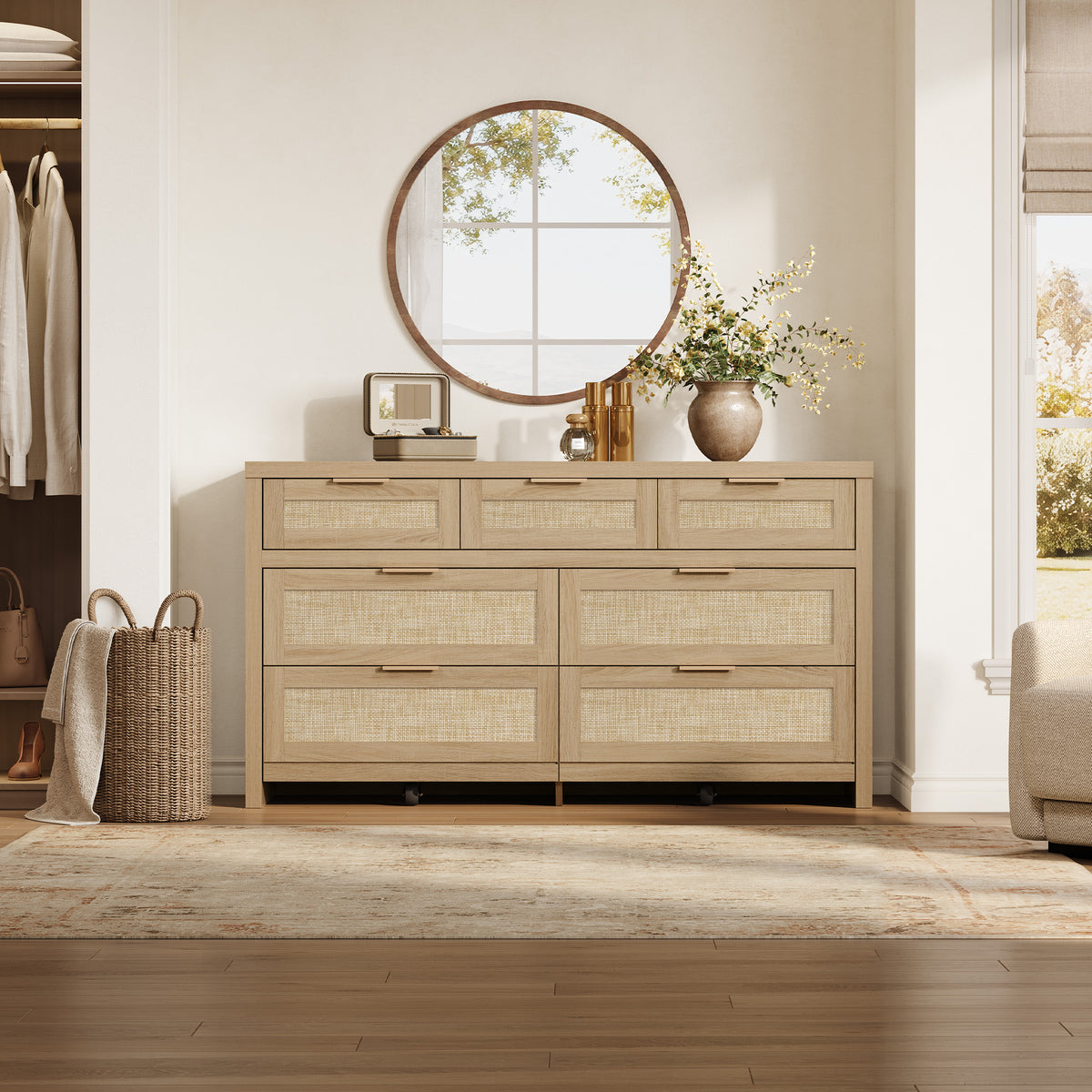 Savanna Bedroom Dresser with 7-Drawer, 53'' Wide