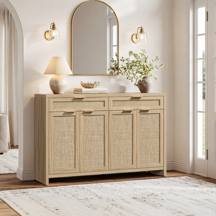 Savanna 59Inch-Wide Buffet Cabinet, Large Storage, Set of 2