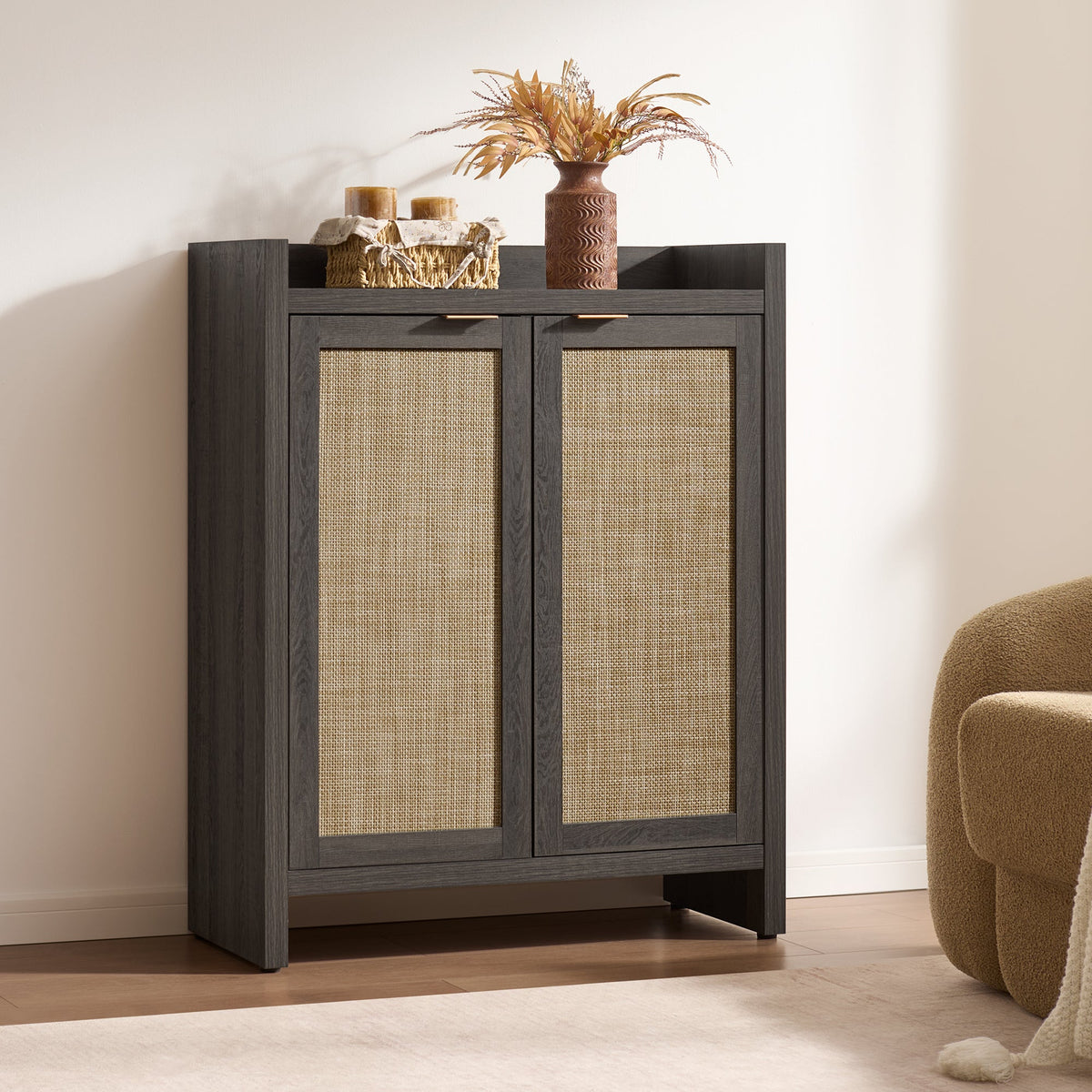Savanna 2-Door Shoe Storage Cabinet, Set of 2