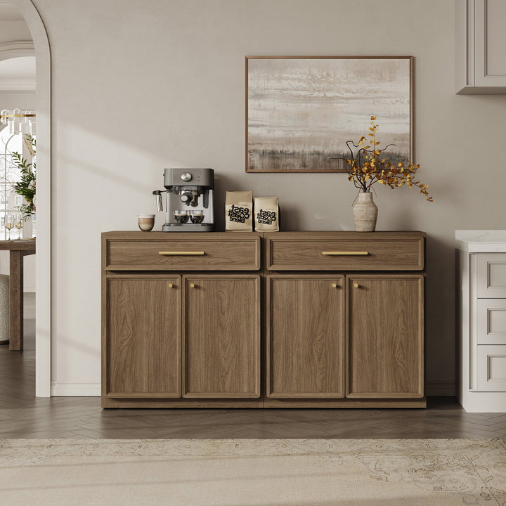 Crescent Sideboard Buffet Cabinet, Set of 2