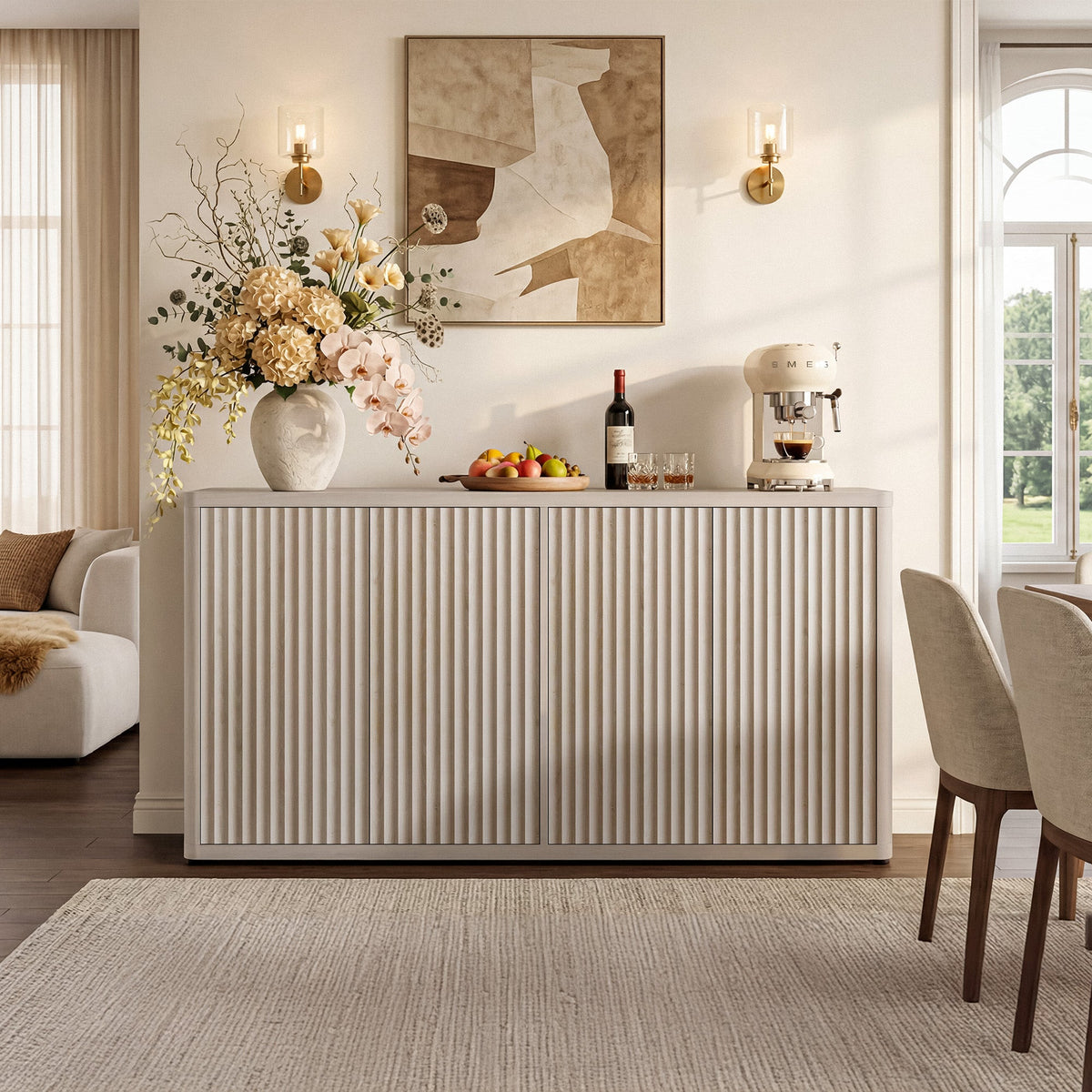 Cas Sideboard with 4 Doors, Set of 2