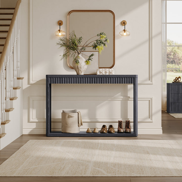 Cas Console Table Entryway, Fluted Design