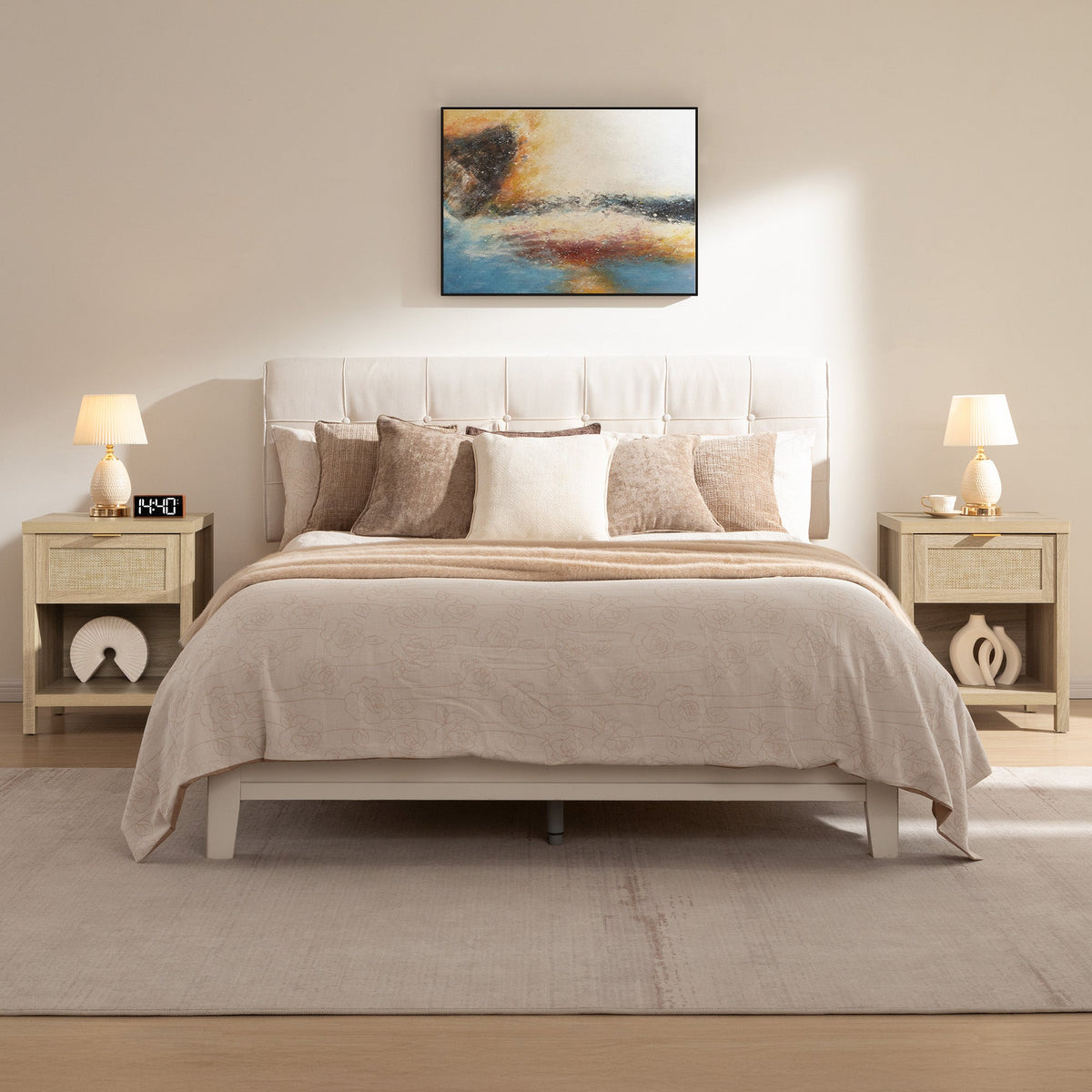 Savanna Rattan Nightstand for Bedroom
