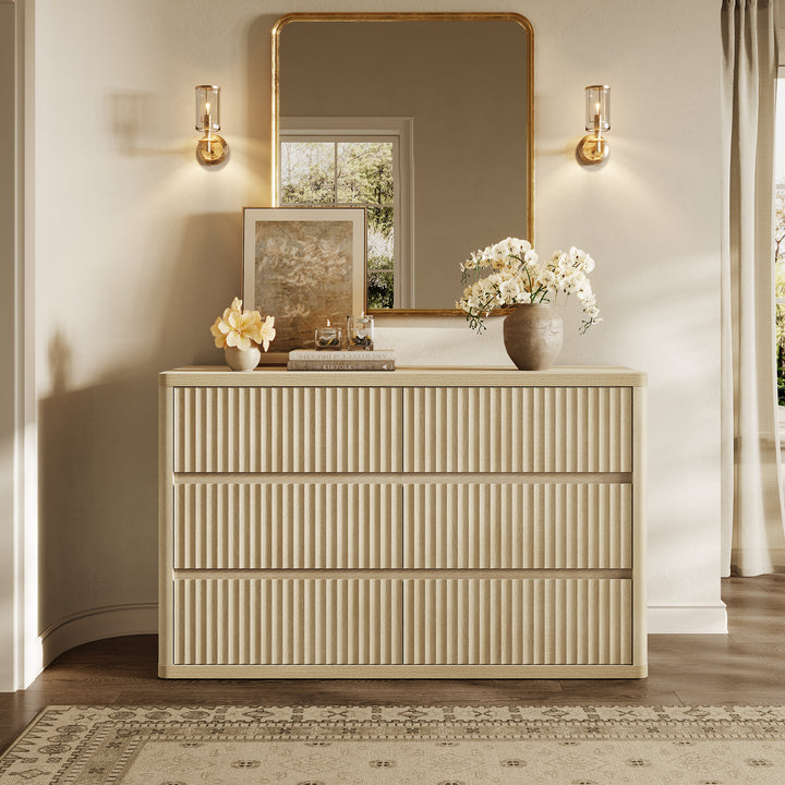 Cas 6 Drawers Dresser and 2 Drawers Nightstands Set